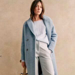 (NWT) Sezane Jim Coat Vintage Blue - Size 2